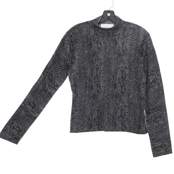 NWT Sweater Wool Angora Cashmere Old Money Quiet Luxury Snake Minimalist Large - Picture 4 of 4